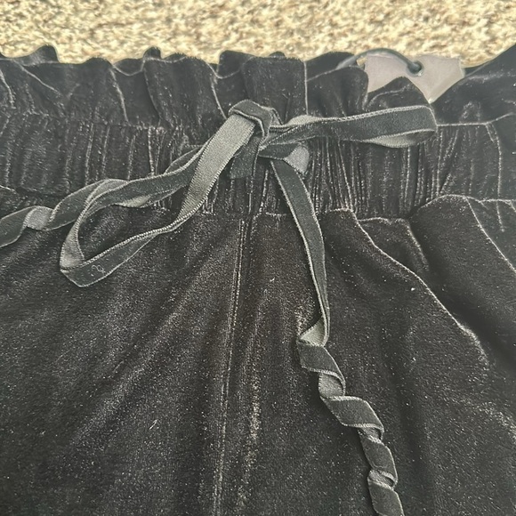 Sans souci wide leg velvet black pants elastic waist size small new - Picture 8 of 11